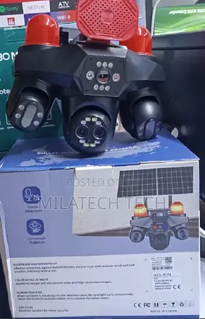 Kamera ya Jua ya 4G V380 Lenzi 4 HD CCTV Isiyo na Waya na SIM