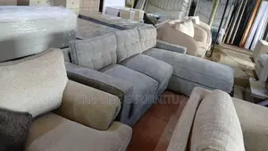 6-Seater Grey L-Shaped Sofa