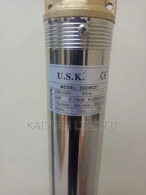 1HP 750W Borehole Pump for Deep Wells - 1.25 Inch Outlet