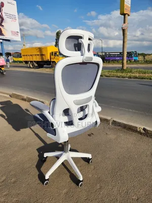 White Grey Folding Hands Office Chair