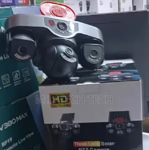 Kamera ya CCTV ya Lenzi Tatu ya 4G Solar SIM Card