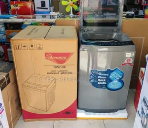 Ramtons RW/136 Mashine ya Kufulia Otomatiki Kilo 12 - Fedha