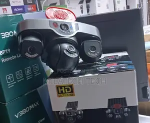 Triple Lens 4G SIM Card CCTV Camera with Siren