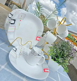 12Pcs Red Checked Dinner Set*