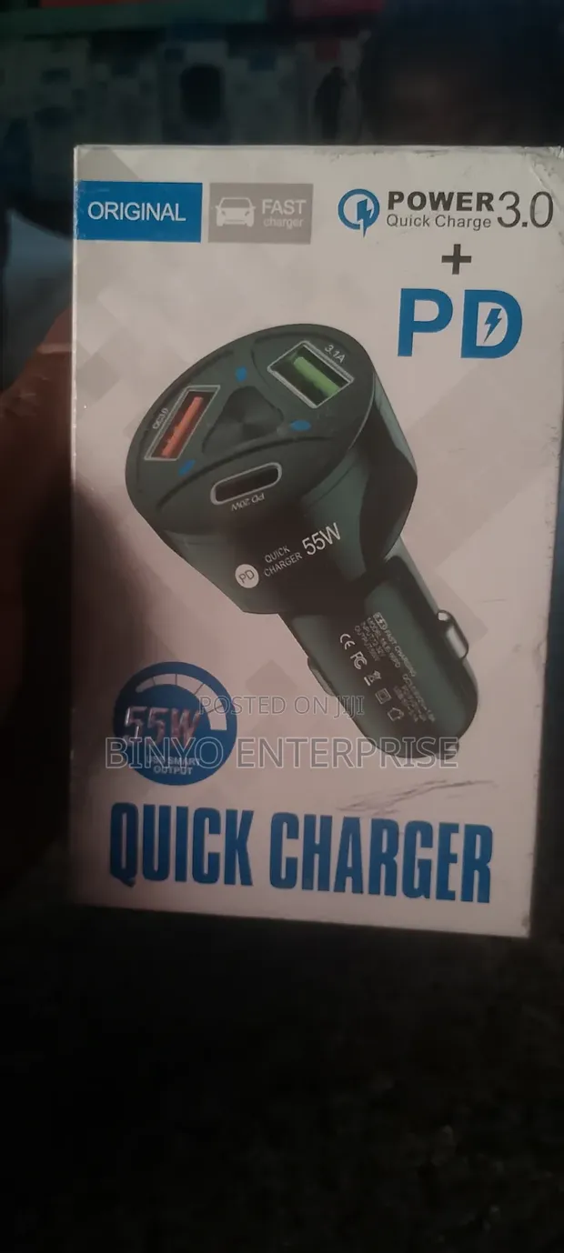 Brand New 55W Fast Car Charger - 1