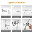 KF Concept 3.3m Heavy Duty Stainless Steel C Stand with Boom Arm - 4