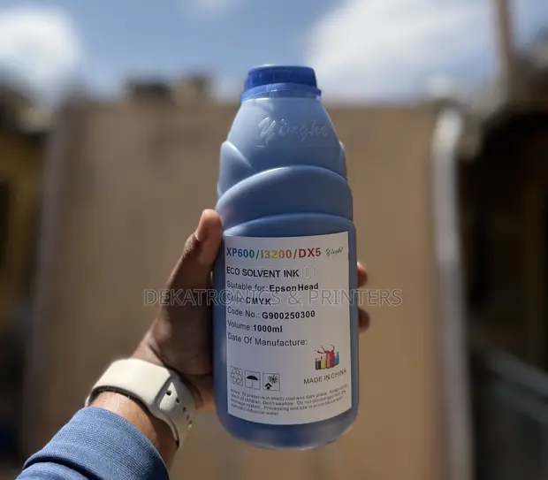 Yinghe 1litre Cyan Eco-Solvent Inks (Xp600 I3200 Dx5 Dx7 Heads) - 1