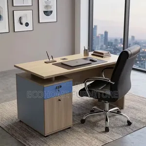 Modern Office Desk Workstation with Lockable Storage