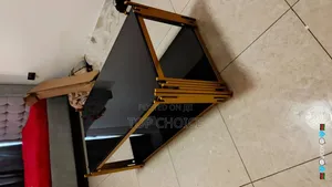 Modern Black Gold Glass Coffee Table
