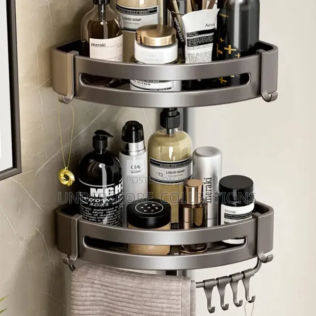 Brand New Wall Mounted Aluminium Bathroom Storage Shelf - 1