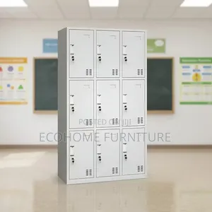 Office Locker | 9 Door Steel Staff Storage Cabinet