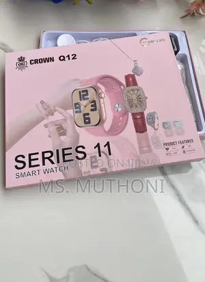 Crown Q12 Series 11 Women's Smart Watch Gift Set