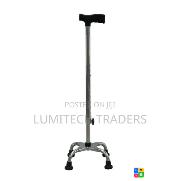Adjustable Walking Tripod Stick With 4 Stands and Handle - 1