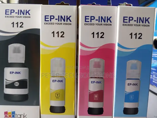 Chupa ya Wino ya Epson 112 EcoTank Pigment (Rangi Nyeusi) - 1