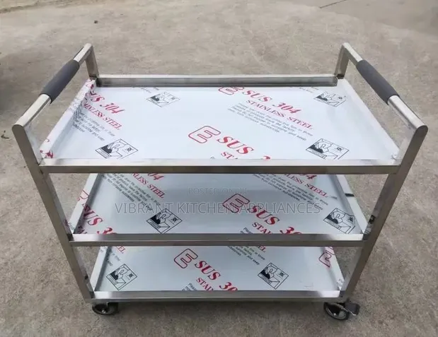 Heavy-Duty Stainless Steel Utility Trolley - 1