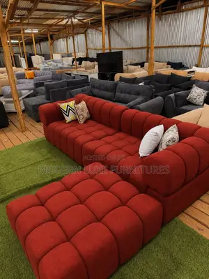 Sofa ya Premium Aura 6 Seater L-Shaped