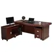 1.8m Mahogany L Director's Executive Office Desk - 2