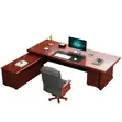 1.8m Mahogany L Director's Executive Office Desk - 3