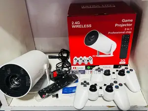 Mini HD Game Projector Console with Dual Gamepads