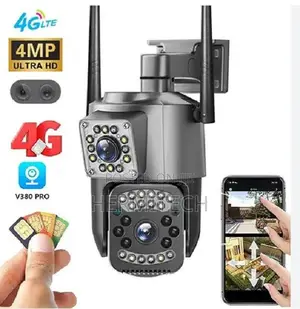 4G SIM CCTV Dual Lens Camera - 3MP+3MP Imaging