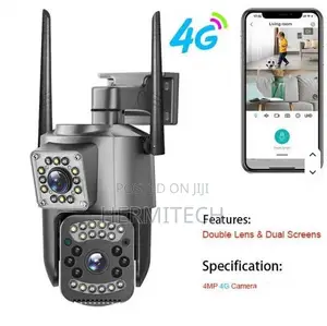 Smart Dual Lens 4G CCTV Camera with SIM and PTZ Control