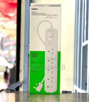 Belkin Surge Protector with USB-C, USB-A Ports & 4 Outlets