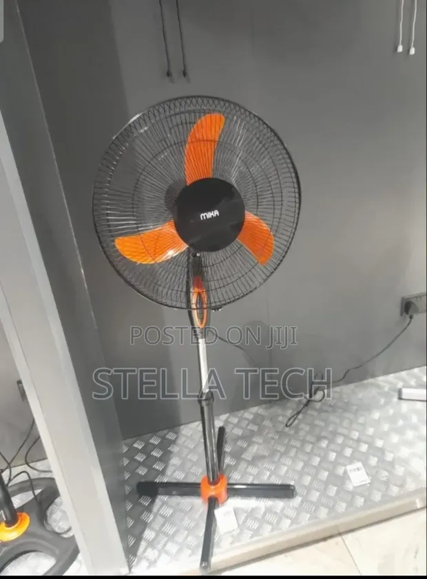 Mika 16-Inch Orange Black Standing Fan - 1