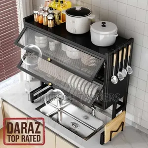 Double Layer Over Sink Dish Rack 85cm