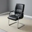 Brand New Leather Office Visitor Chairs with Chrome Base - 1