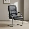 Brand New Leather Office Visitor Chairs with Chrome Base - 2