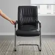Brand New Leather Office Visitor Chairs with Chrome Base - 3