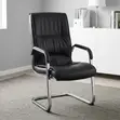 Brand New Leather Office Visitor Chairs with Chrome Base - 5