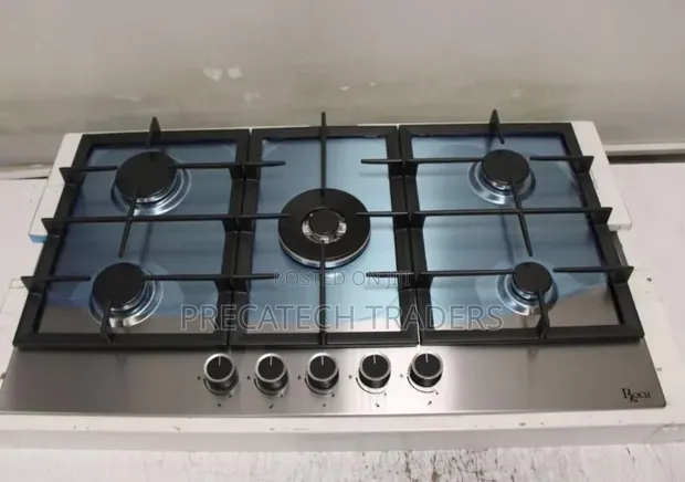 Roch 5 Burner Gas Cooker Stainless Steel Built-in Hob - 1