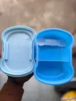 Sky Blue Kids Snack Box with Spork and Bottle - 2