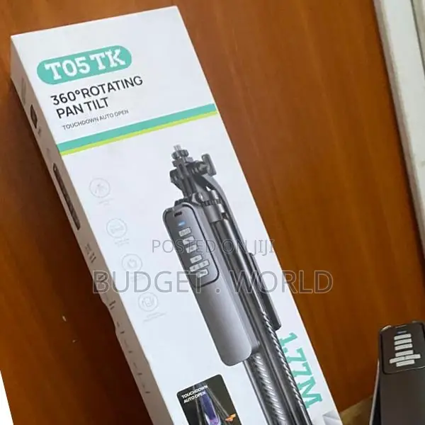T05 Professional 360° Pan Tilt Selfie Stick Tripod - 1