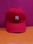 New York Industrie Red Cotton Cap - 1