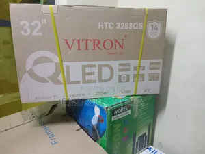 Vitron HTC3288QS 32" Frameless QLED Smart Android TV Nyeusi