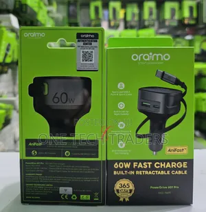 Oraimo 60W Car Charger with Retractable Cable