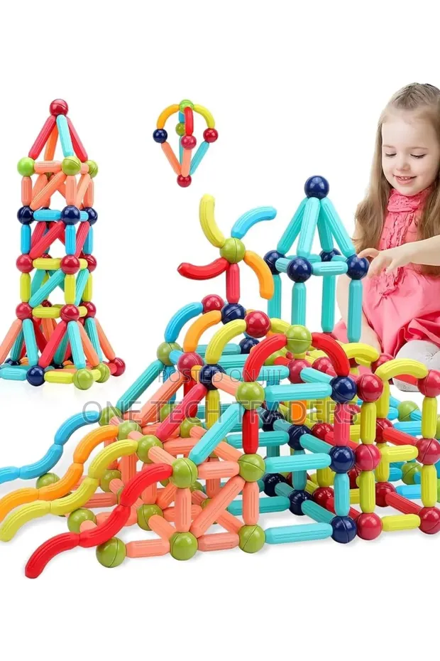 Magnetic Sticks Blocks for Kids 116 Pieces - 1