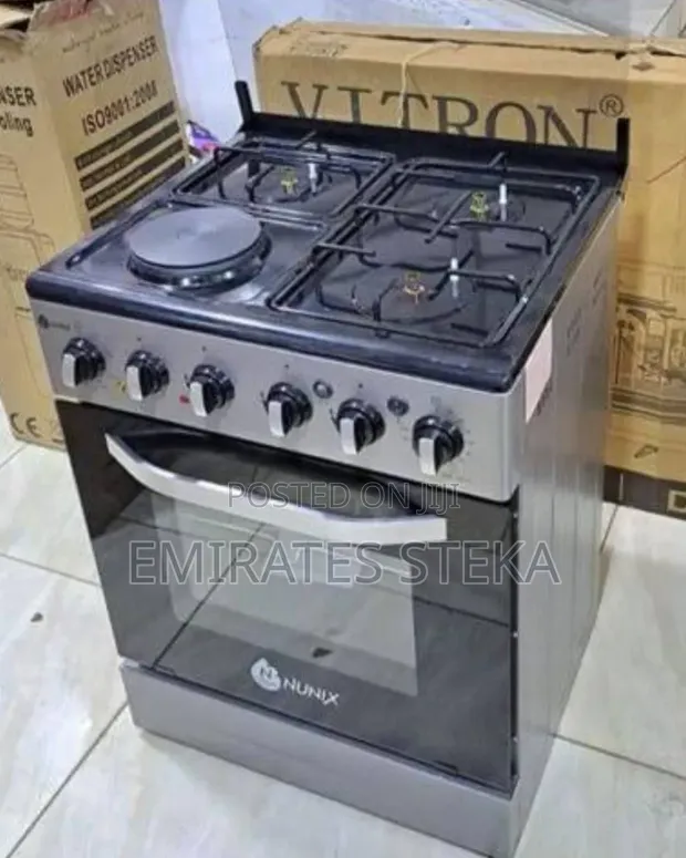 Nunix 60x60 3+1 Free Standing Cooker with Electric Oven - 1