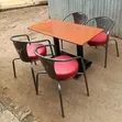 Modern Powder Coated Restaurant Set with 4x2 Table - 1