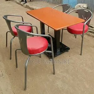 Modern Powder Coated Restaurant Set with 4x2 Table