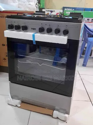 Von Simfer 60x60cm 3+1 Standing Cooker with Gas Sensor & Food Warmer