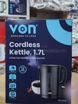 VON Cordless Kettle VKCL17CDB 1.7L Black - 1