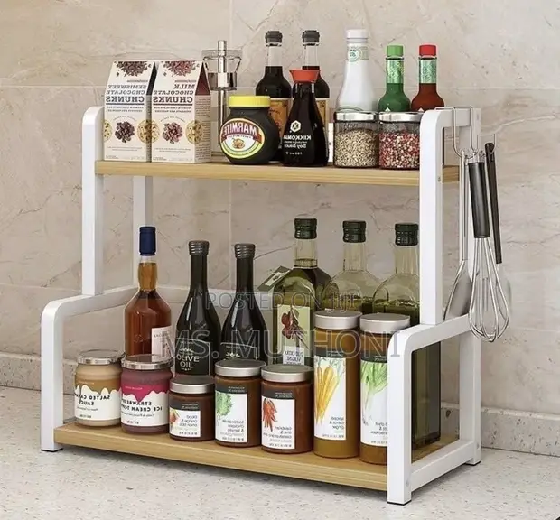 Kitchen Countertop Spice Rack - 2 Tiers - 1