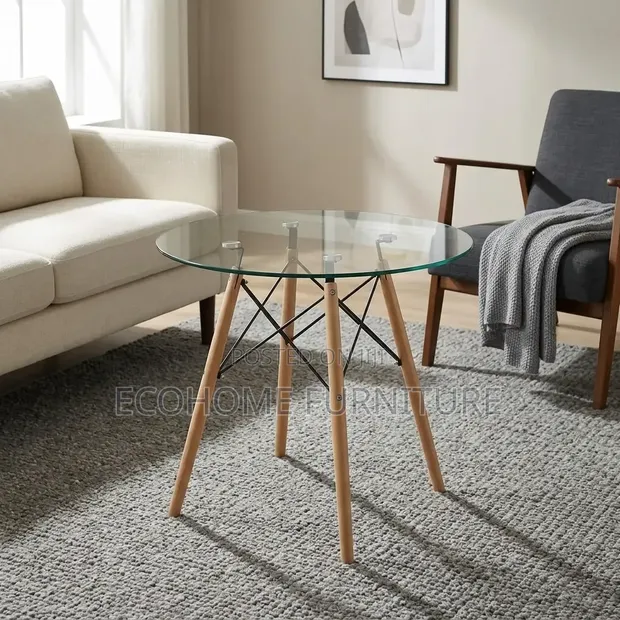 Modern Round Glass Dining Table - 1