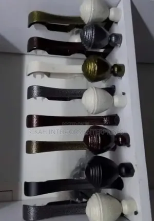 Powder Coated Curtain Rod Holders - Brand New