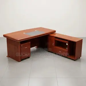 Mahogany Advanced L-Corner Desk - 1800mm