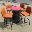 Viti Vikuu vya Baa Vyeusi vya Kisasa na Meza ya Drum - 2