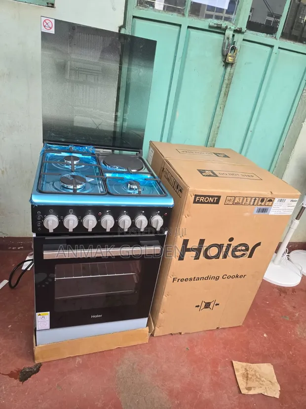 Haier 50x60cm Jiko la Gesi 3 + Umeme 1 na Oven ya Umeme - 1